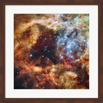 Framed Hubble&#39;s Festive View of a Grand Star-Forming Region Print