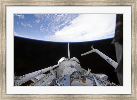 Framed Partial view of the Tranquility Node in Space Shuttle Endeavour&#39;s Payload Bay Print