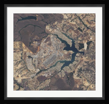 Framed Natural-Color Image of Brasilia, Brazil Print