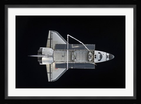 Framed Space Shuttle Atlantis Backdropped Against the Blackness of Space Print