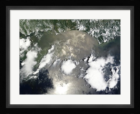 Framed Oil Slick in the Gulf of Mexico Print
