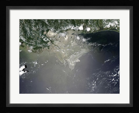 Framed Oil  in the Gulf of Mexico Print