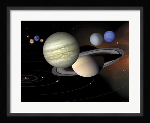Framed Solar System Print