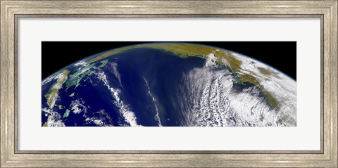 Framed Oblique Bermuda&#39;s-Eye-view of the United States East Coast Print