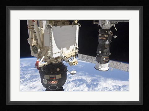 Framed Soyuz TMA-19 Spacecraft and the Progress 37 Resupply Vehicle Print
