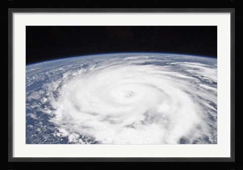 Framed Huricane Igor Print