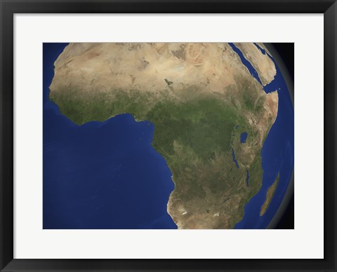 Framed Earth Showing Landcover over Africa Print