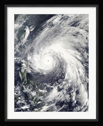 Framed Super Typhoon Megi Print