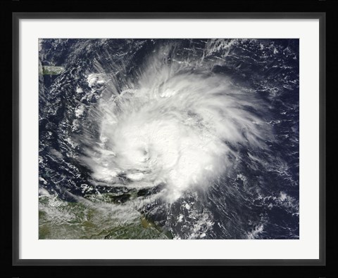Framed Hurricane Tomas over the Lesser Antilles Print