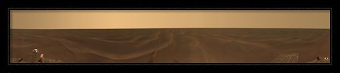 Framed Panoramic view of the Plains of Meridiani on the Planet Mars Print