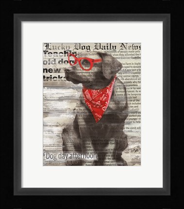 Framed Lucky Dog Print