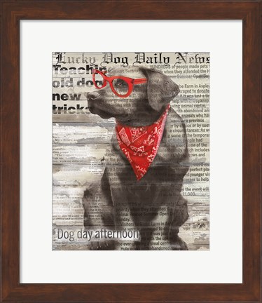 Framed Lucky Dog Print