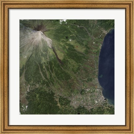 Framed Natural-Color image of the Mayon Volcano in the Philippines Print