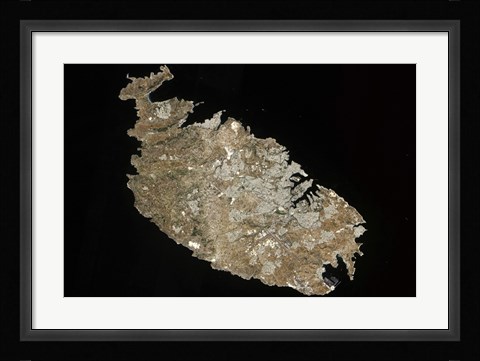 Framed Malta Island Print
