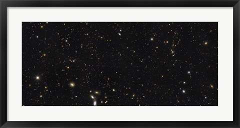 Framed Panoramic view of over 7,500 Galaxies Stretching back Through Most of the Universe&#39;s History Print