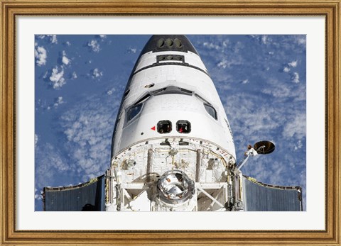 Framed View of Space Shuttle Endeavour&#39;s Crew Cabin and Forward Payload Bay Print