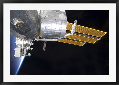 Framed Japanese Kibo Complex of the International Space Station Print