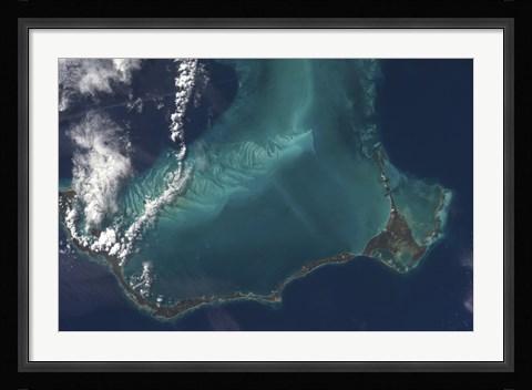 Framed Bahamas' Lengthy Narrow Eleuthra Island Print