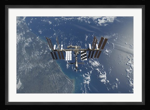 Framed International Space Station above Earth Print
