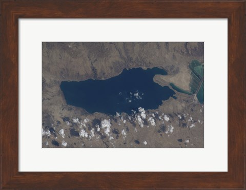 Framed Part of the Dead Sea and Parts of Israel and Jordan Print