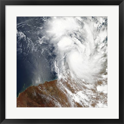 Framed Tropical Cyclone Laurence off the Northwestern Coast of Australia Print