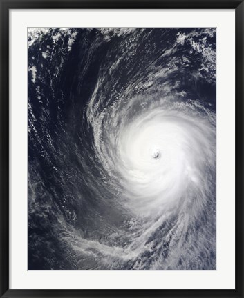 Framed Super Typhoon Melor Hovers over the Pacific Ocean Print