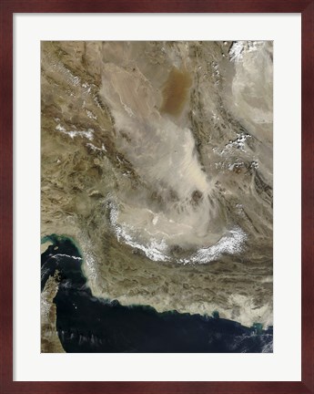 Framed Dust Storm in Iran Print