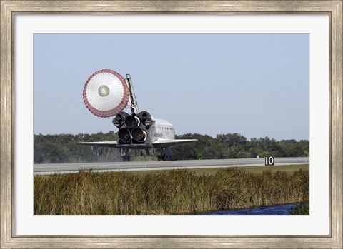 Framed Space Shuttle Atlantis Unfurls its Drag Chute Print