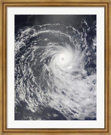 Framed Cyclone Anja over the Southern Indian Ocean Print