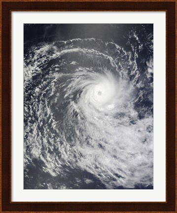 Framed Cyclone Anja over the Southern Indian Ocean Print