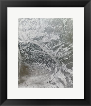 Framed Snowy and Hazy Central Russia showing the Ob River Print
