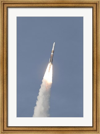 Framed Delta IV Rocket Roars into the Sky with the GOES-O Satellite Aboard Print