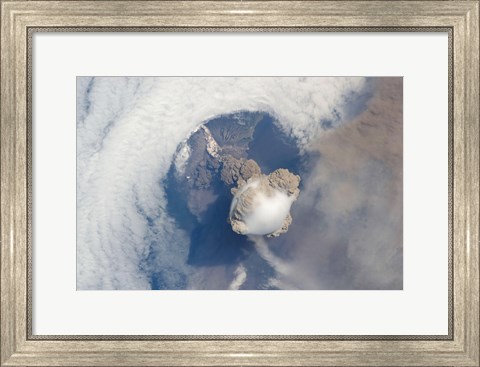 Framed Eruption of Sarychev Volcano Print