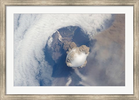 Framed Eruption of Sarychev Volcano Print