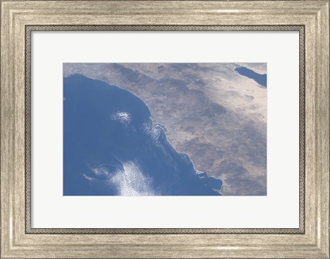 Framed Part of Southern California as seen from Space Print