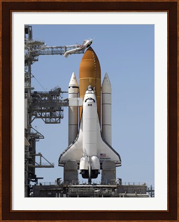 Framed Space Shuttle Endeavour sits ready on the Launch Pad at Kennedy Space Center Print
