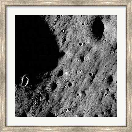 Framed Cratered Regions near the Moon&#39;s Mare Nubium Region Print