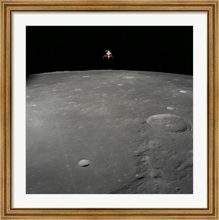 Framed Apollo 12 Lunar Module Intrepid is set in a Lunar Landing Configuration Print