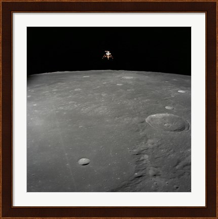 Framed Apollo 12 Lunar Module Intrepid is set in a Lunar Landing Configuration Print