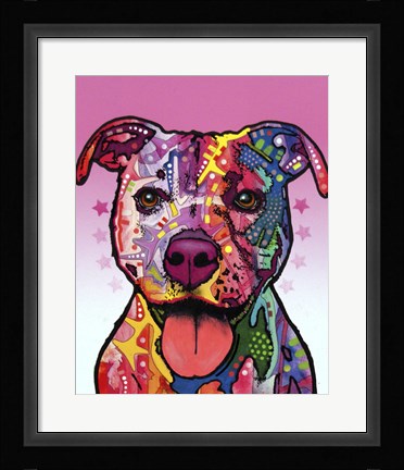 Framed Cherish The Pitbull Print