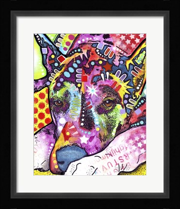 Framed Lying Dane Print