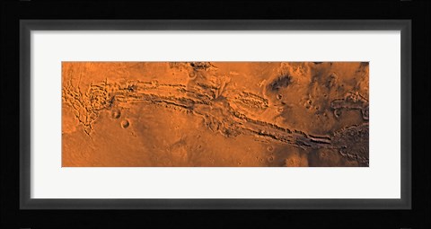 Framed Valles Marineris, the Great Canyon of Mars Print
