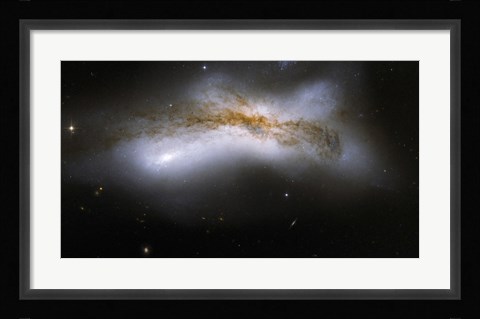 Framed Colliding Spiral Galaxies Print