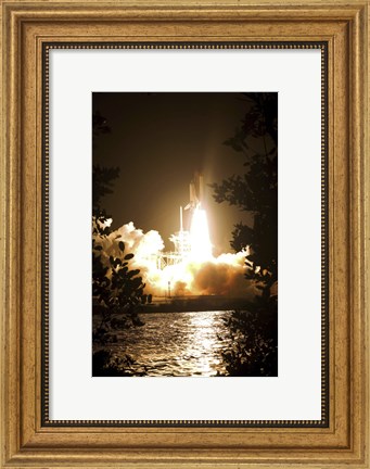 Framed Space Shuttle Endeavour Liftoff Print
