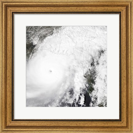 Framed Tropical Cyclone Sidr Print
