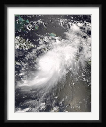 Framed Hurricane Gustav Over Hispaniola Print