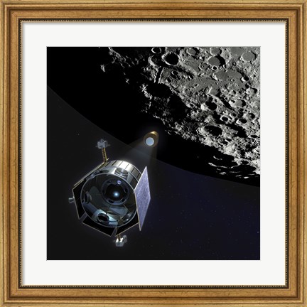 Framed Lunar CRater Observation and Sensing Satellite (LCROSS) Print
