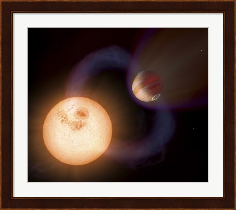Framed Artist&#39;s Impression of a Unique Type of Exoplanet Print