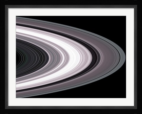 Framed Small Particles in Saturn's Rings Print