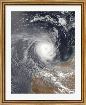 Framed Tropical Cyclone Billy Off Australia Print